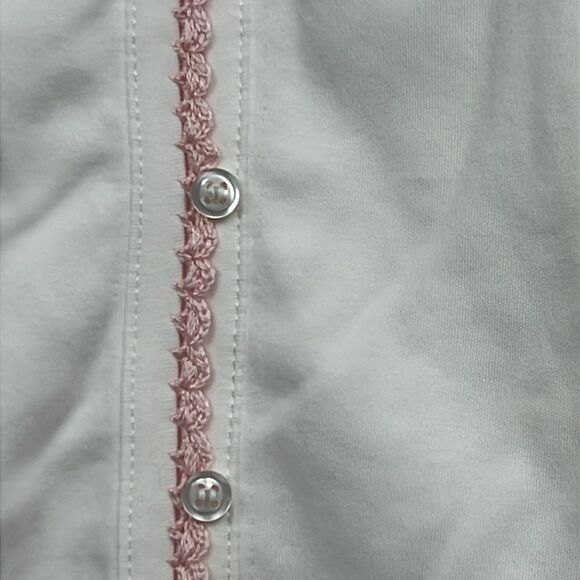 Squiggles by Charlie White and pink Pima Cotton short sleeve day gown 3-6 m NWT - Picture 6 of 13